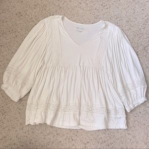 Francesca’s White Peasant Blouse